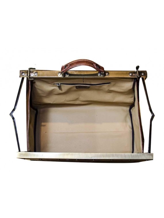 Vintage Italienische Leder Reisetasche Marrone (L)